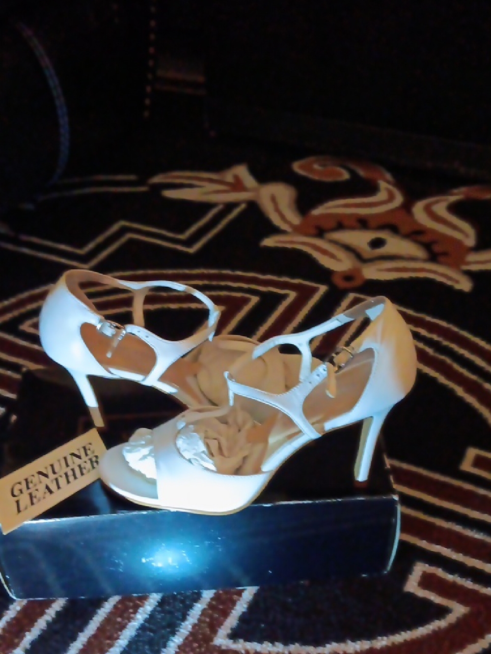 White Strappy High Heel Sandals- NWOT